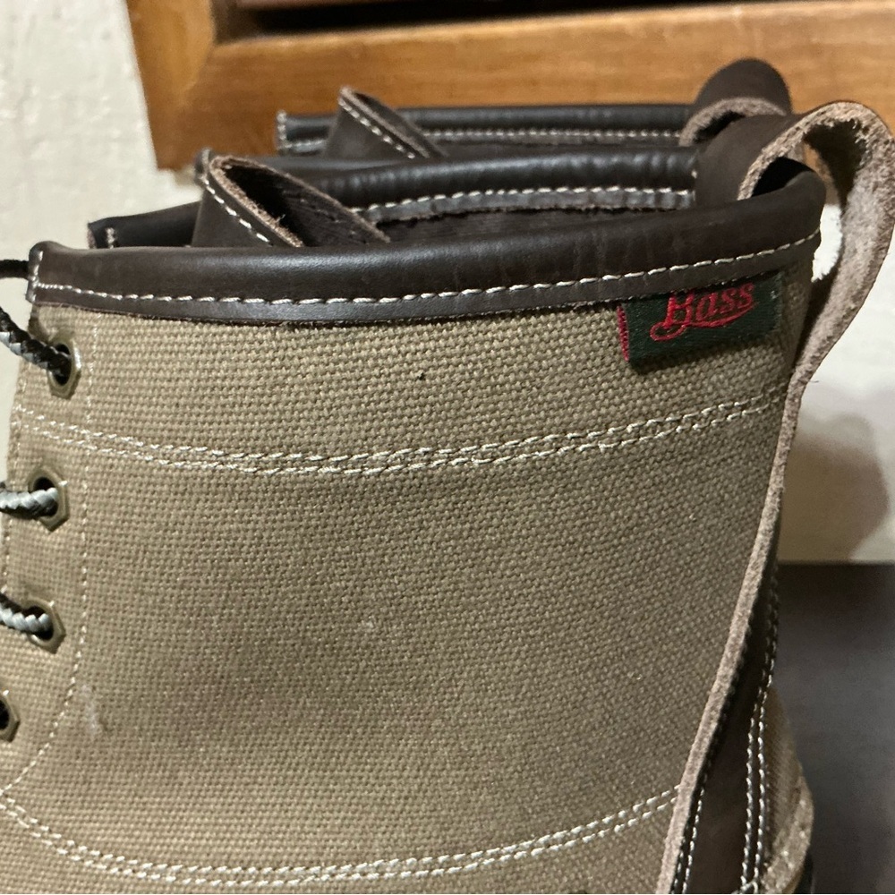 G.H. Bass & Co. Men's Duck Boots - Olive and Tan - Picture 2 of 8